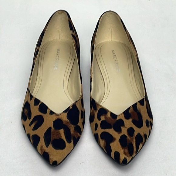 🐆 Like New MARC FISHER ANALIA Pointed Toe Ballet Flats leopard Women’s Size 6.5 - Picture 1 of 10